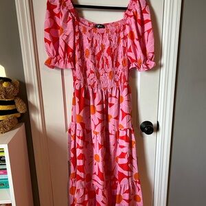 Floral Pink Maxi Dress